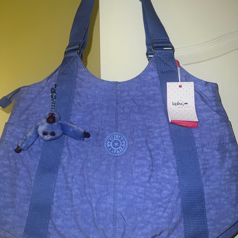 Kipling Purple Shoulder Bag with Charm